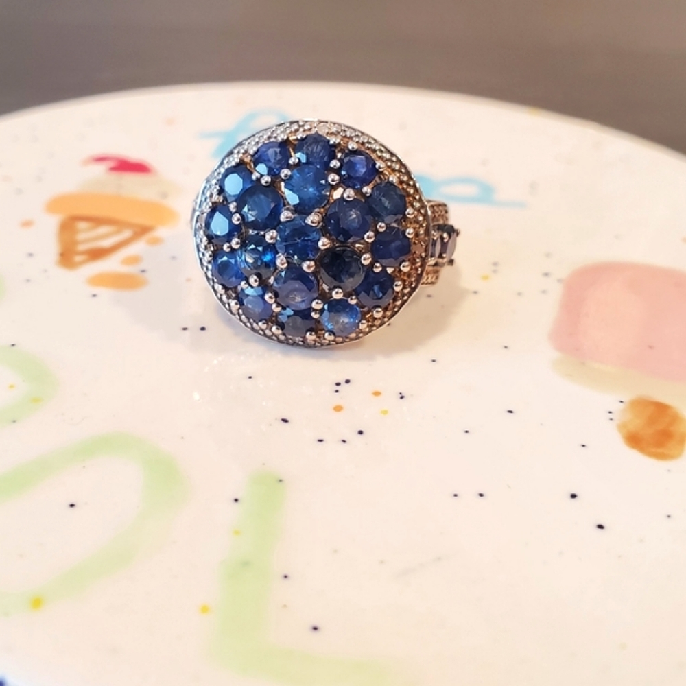 Seraphina • Sapphire & Diamond Cocktail Ring